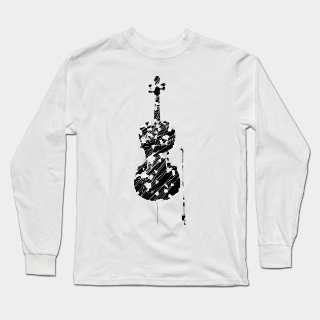 Double Bass Long Sleeve T-Shirt by GramophoneCafe